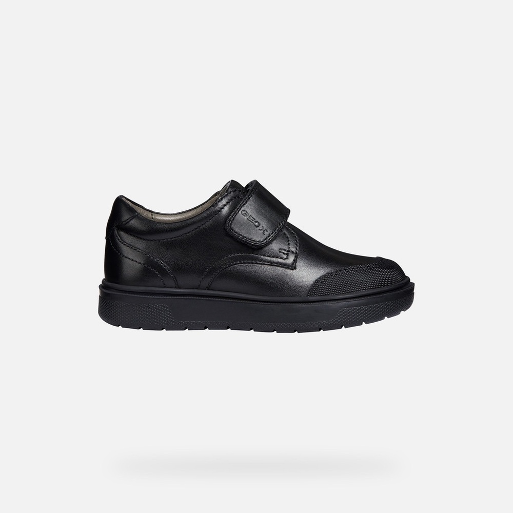 Size 7 Youth Geox Kids Black Formal Shoes